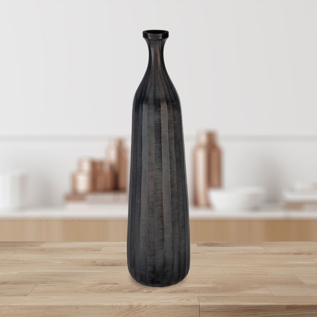 Dark Grey Bottle Vase 530 x 140mm