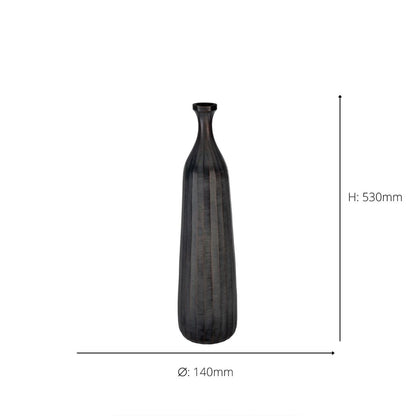 Dark Grey Bottle Vase 530 x 140mm