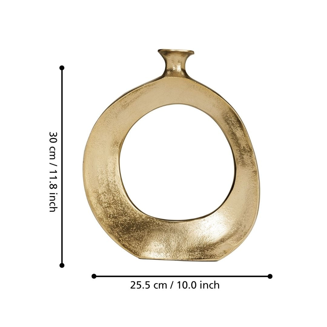 Ankarefo Round Gold Vase