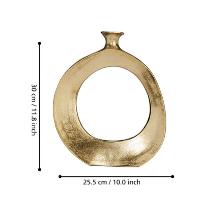 Ankarefo Round Gold Vase