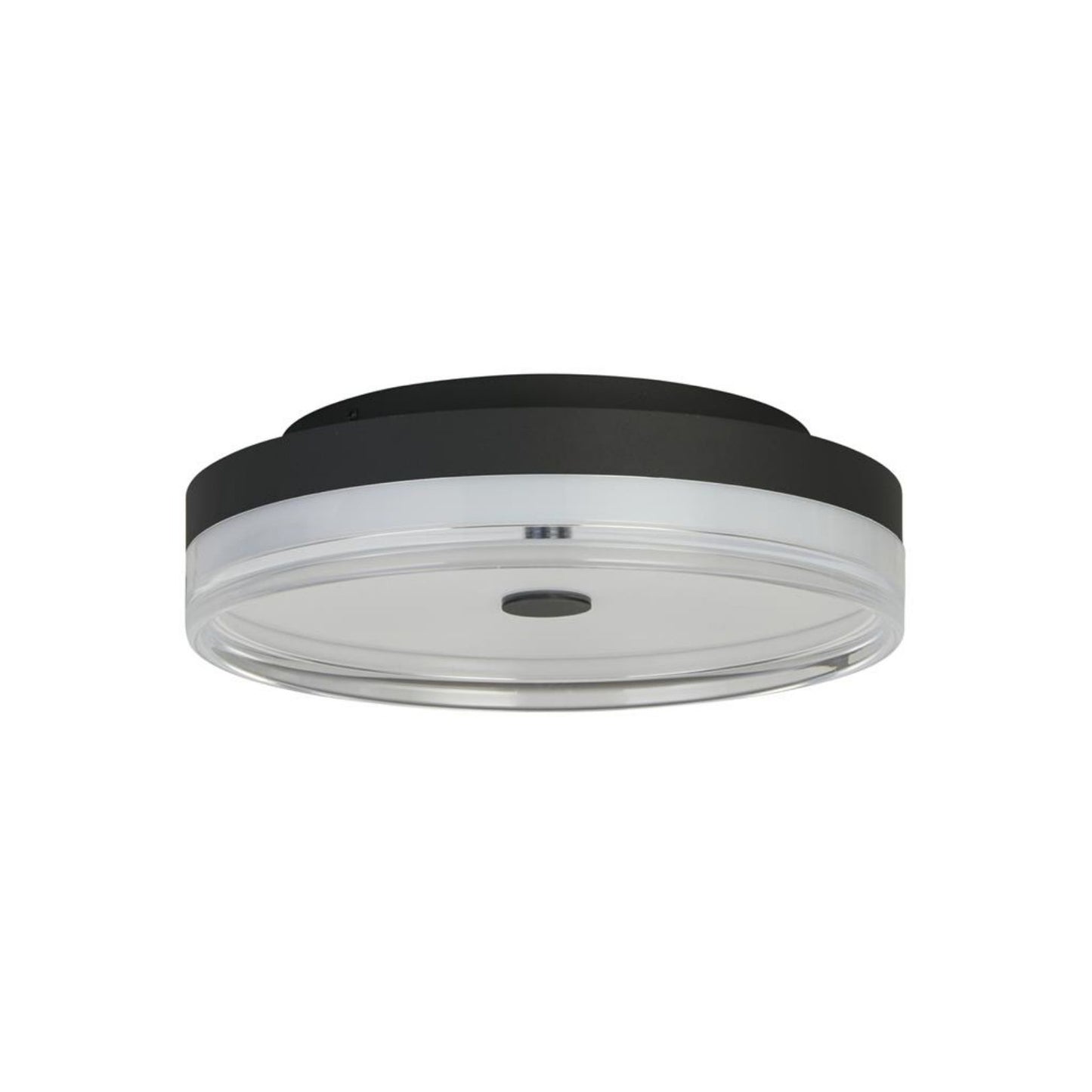 Cyprus Black & Clear LED Flush Ceiling Light