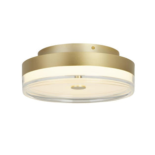 Cyprus Gold & Clear LED Flush Ceiling Light Large