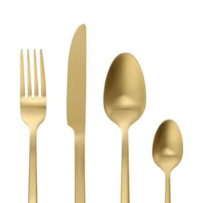 16 Piece Gold Cutlery Set