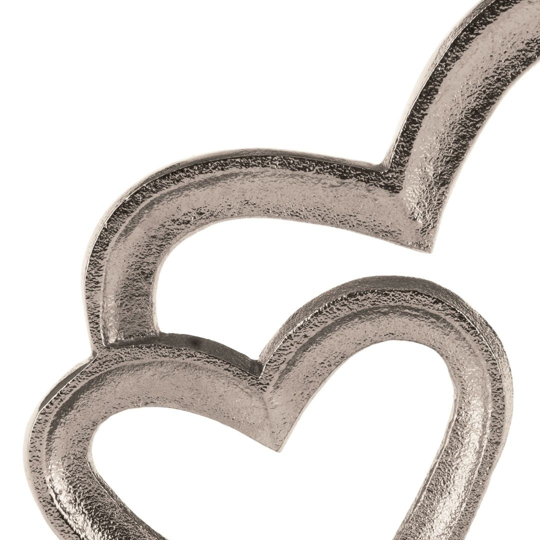 Tomamae Silver 2 Heart Ornament 170 x 185mm