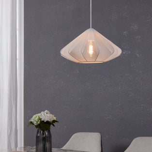 Dolwen Oval White Mesh Pendant Ceiling Light