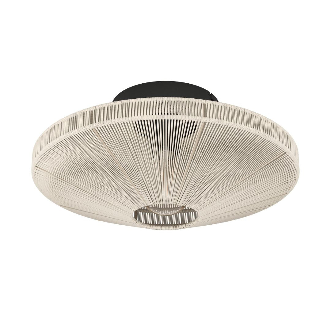 Midsumer Cream & Black Flush Ceiling Light