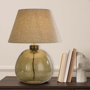 Zenith Green Glass Table Lamp