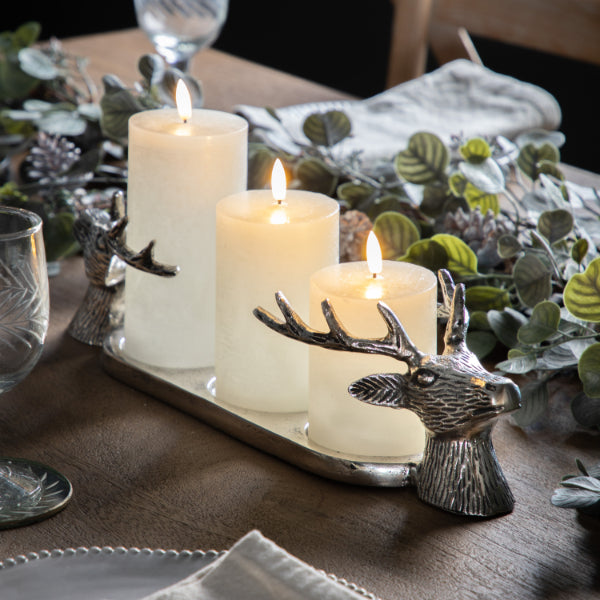 Stag Antique Finish Candle Holder