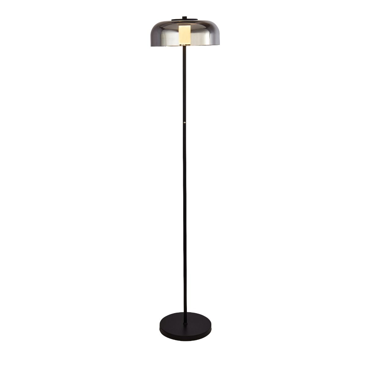 Frisbee Black LED Touch Floor Lamp