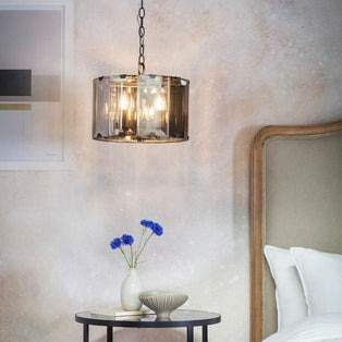 Clooney 4 Light Smoked Glass Pendant Ceiling Light