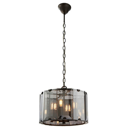 Clooney 4 Light Smoked Glass Pendant Ceiling Light