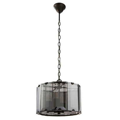 Clooney 4 Light Smoked Glass Pendant Ceiling Light