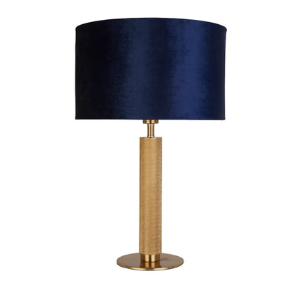 London Brass and Navy Table Lamp