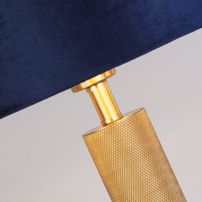 London Brass and Navy Table Lamp