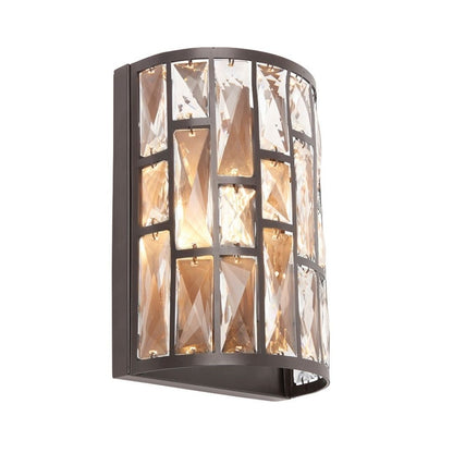 Belle Dark Bronze & Crystal Wall Light