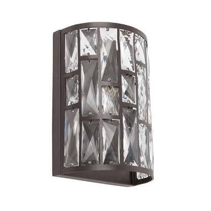 Belle Dark Bronze & Crystal Wall Light