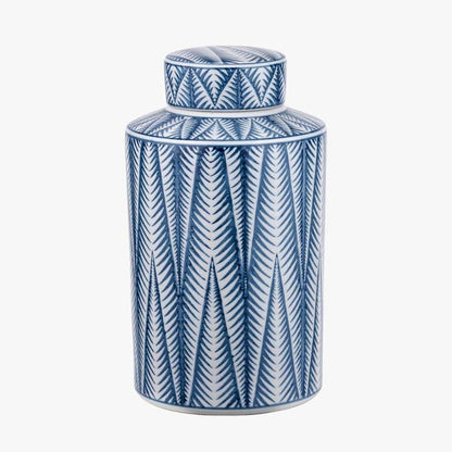 Samara Blue & White Aztec Ceramic Jar