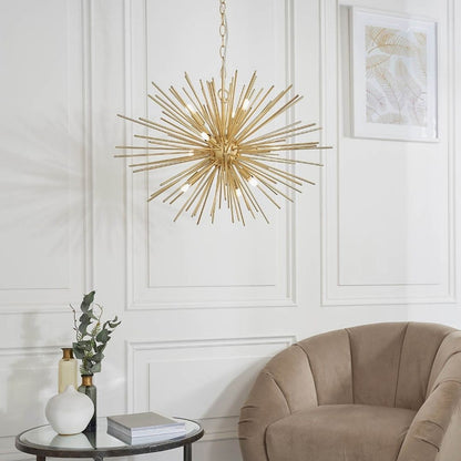 Orta 9 Light Gold Pendant Ceiling Light