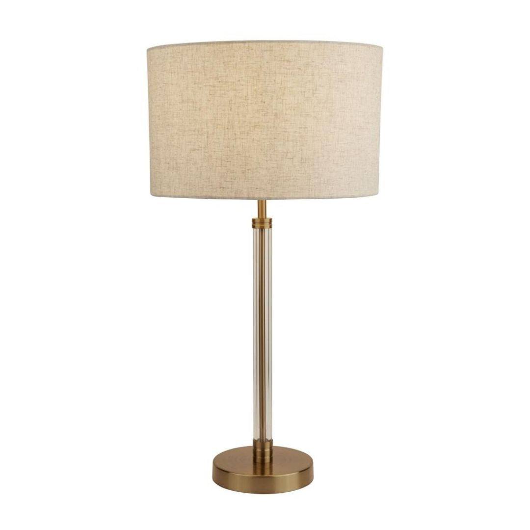 Siena Bronze Table Lamp with Natural Shade