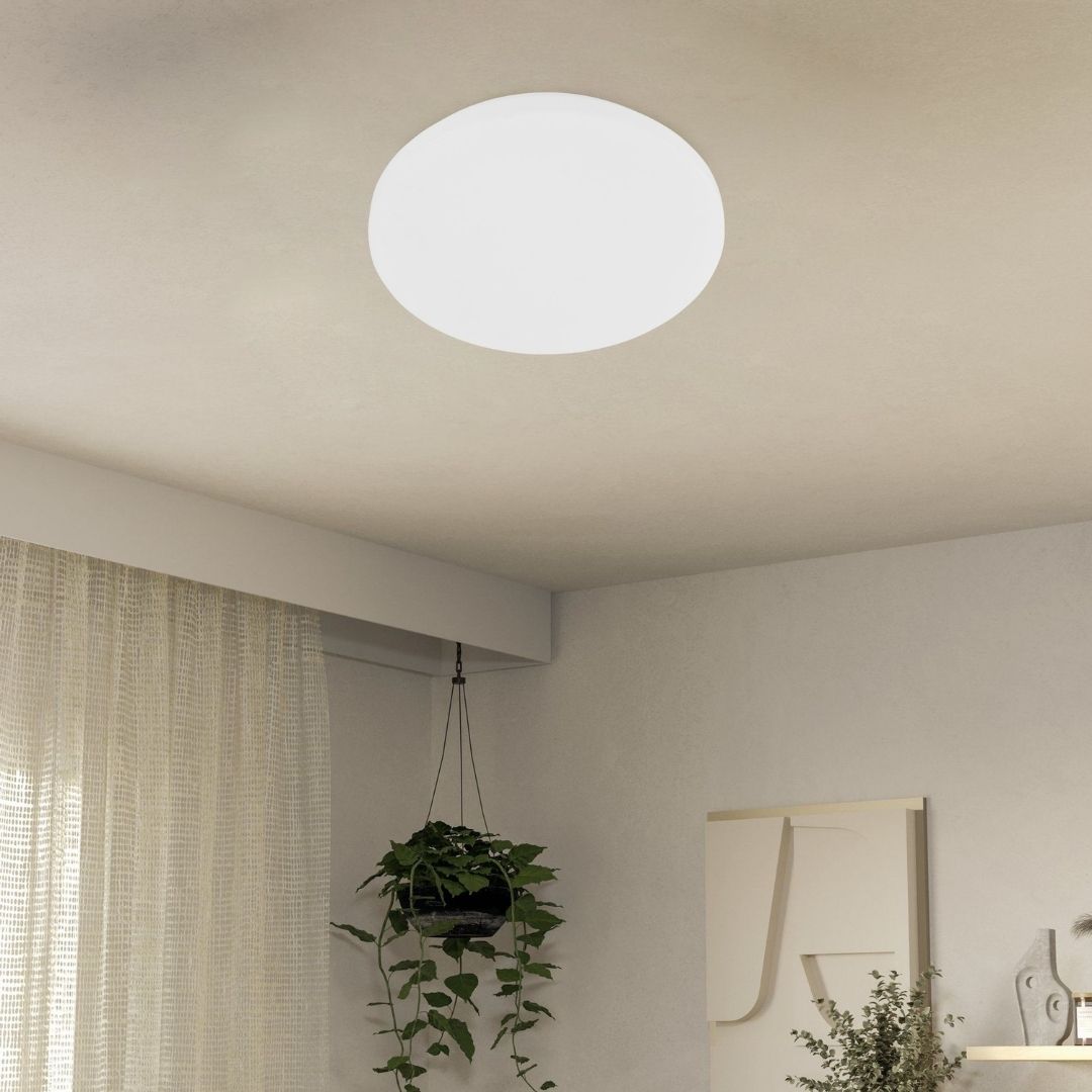 Pogliola White Flush LED Ceiling Light