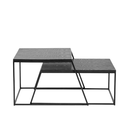 Mashiko Black Ash Veneer Duo Coffee Tables