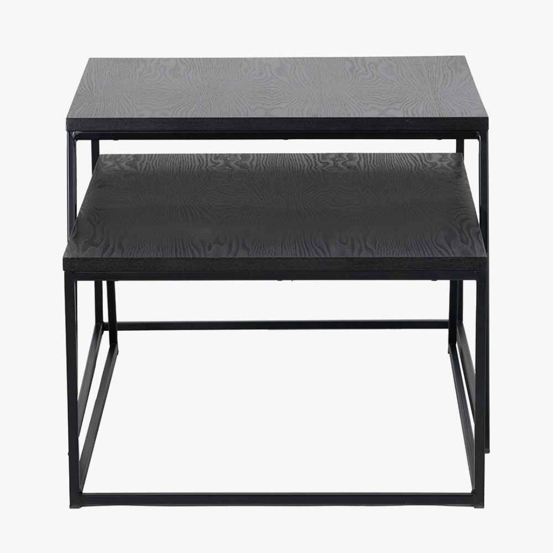 Mashiko Black Ash Veneer Duo Coffee Tables