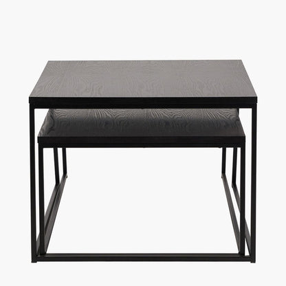 Mashiko Black Ash Veneer Duo Coffee Tables