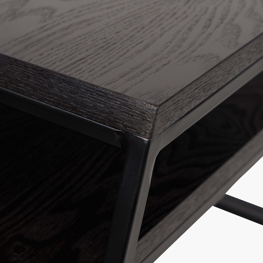 Mashiko Black Ash Veneer Duo Coffee Tables