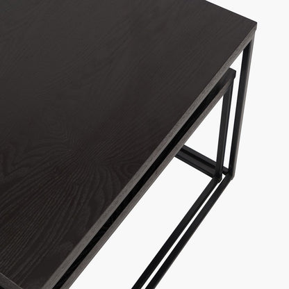 Mashiko Black Ash Veneer Duo Coffee Tables