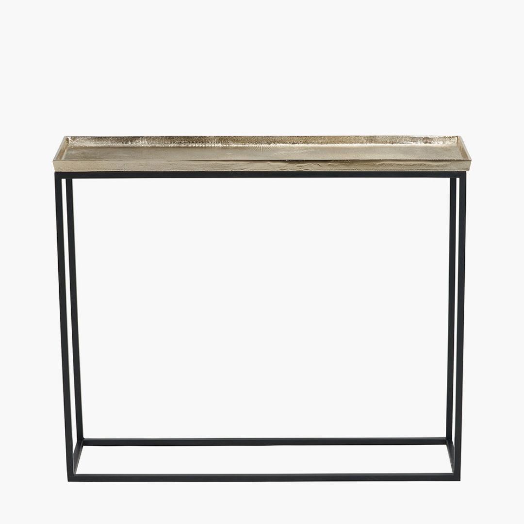 Franklin Black & Gold Metal Console Table