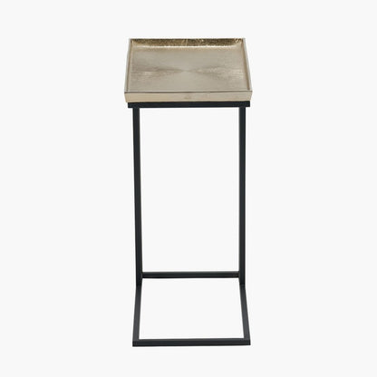 Franklin Black & Gold Metal Side Table