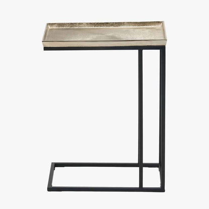 Franklin Black & Gold Metal Side Table