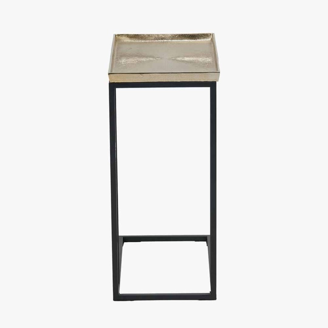 Franklin Black & Gold Metal Side Table