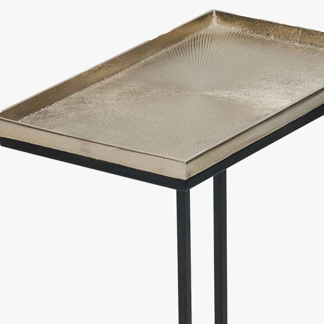 Franklin Black & Gold Metal Side Table