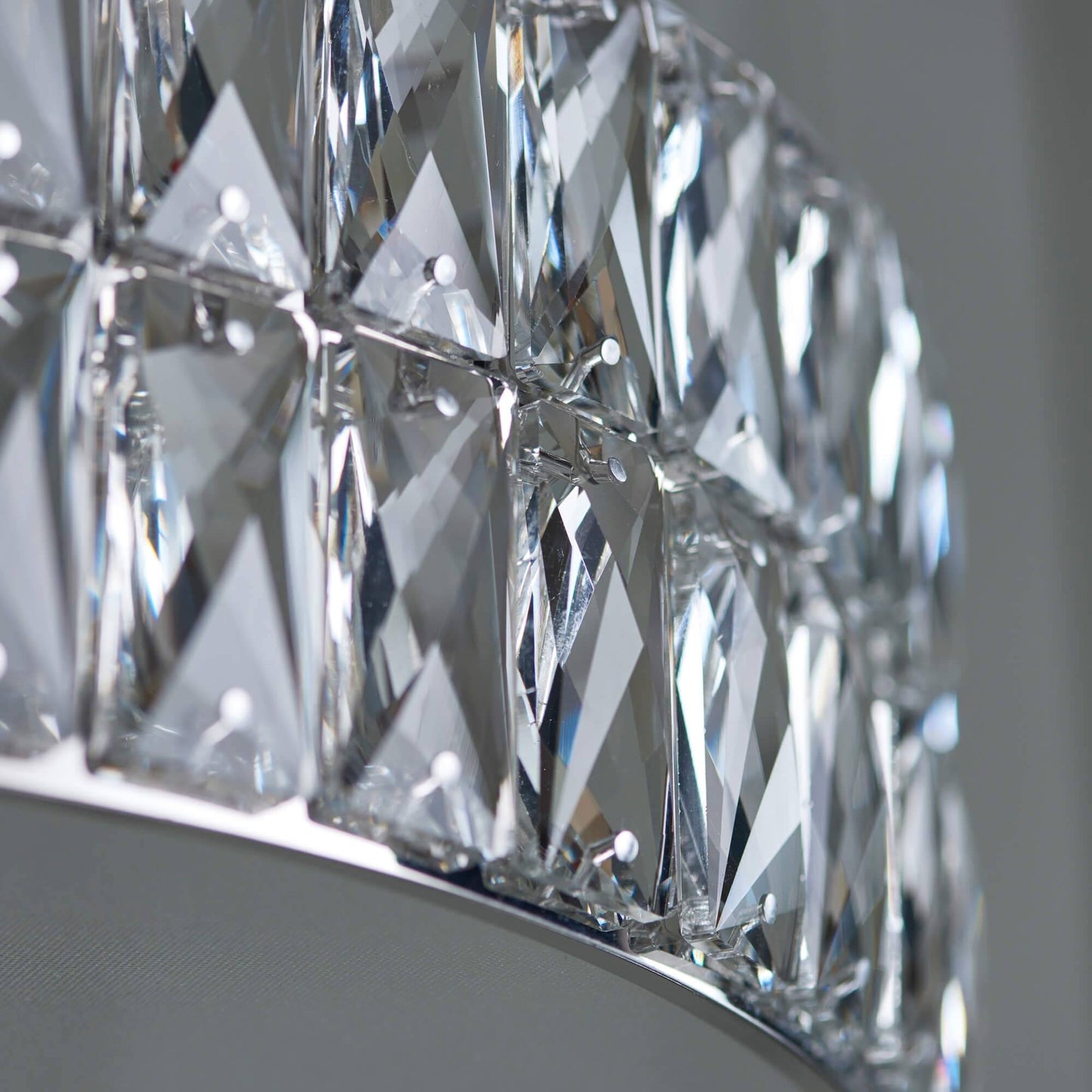 Verina Polished Chrome & Crystal LED Linear Pendant