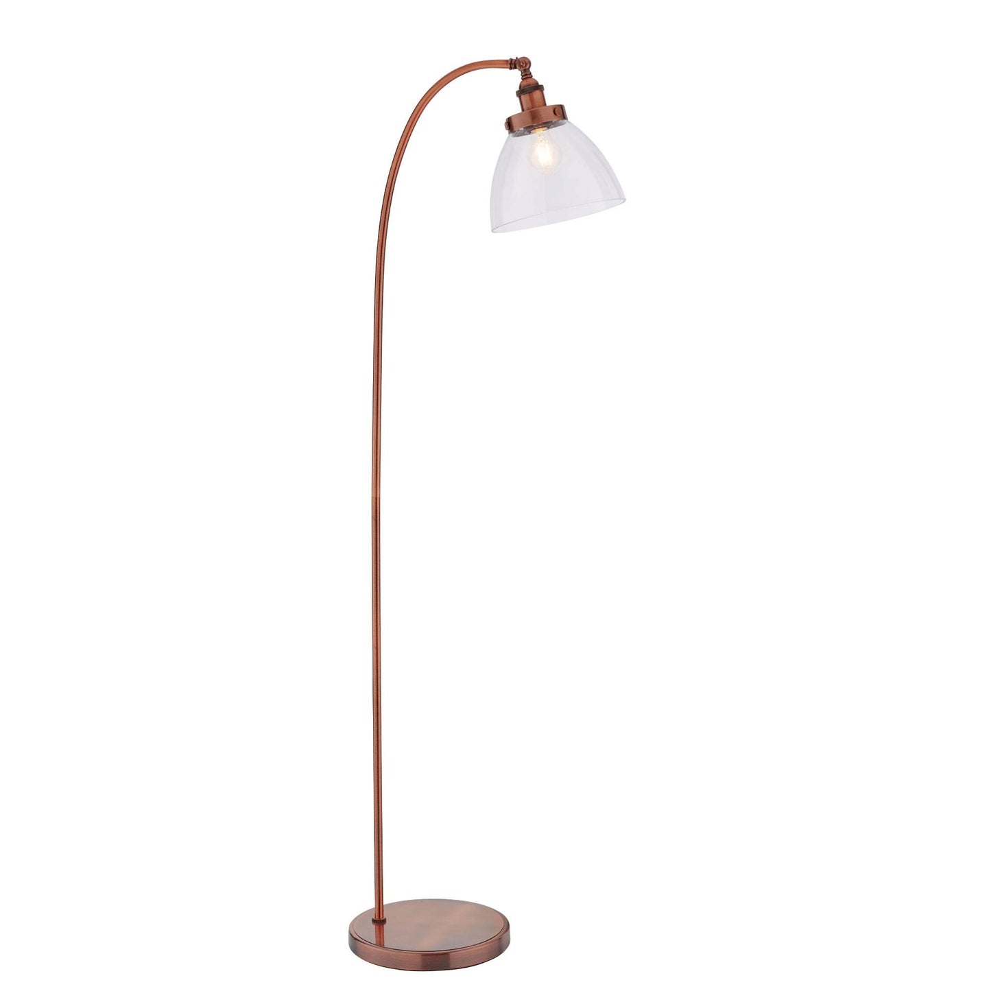 Hansen Copper & Glass Task Floor Lamp