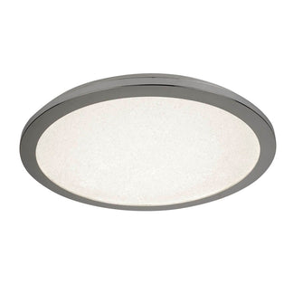 Scilly Chrome & Crystal Sand LED Flush Ceiling Light