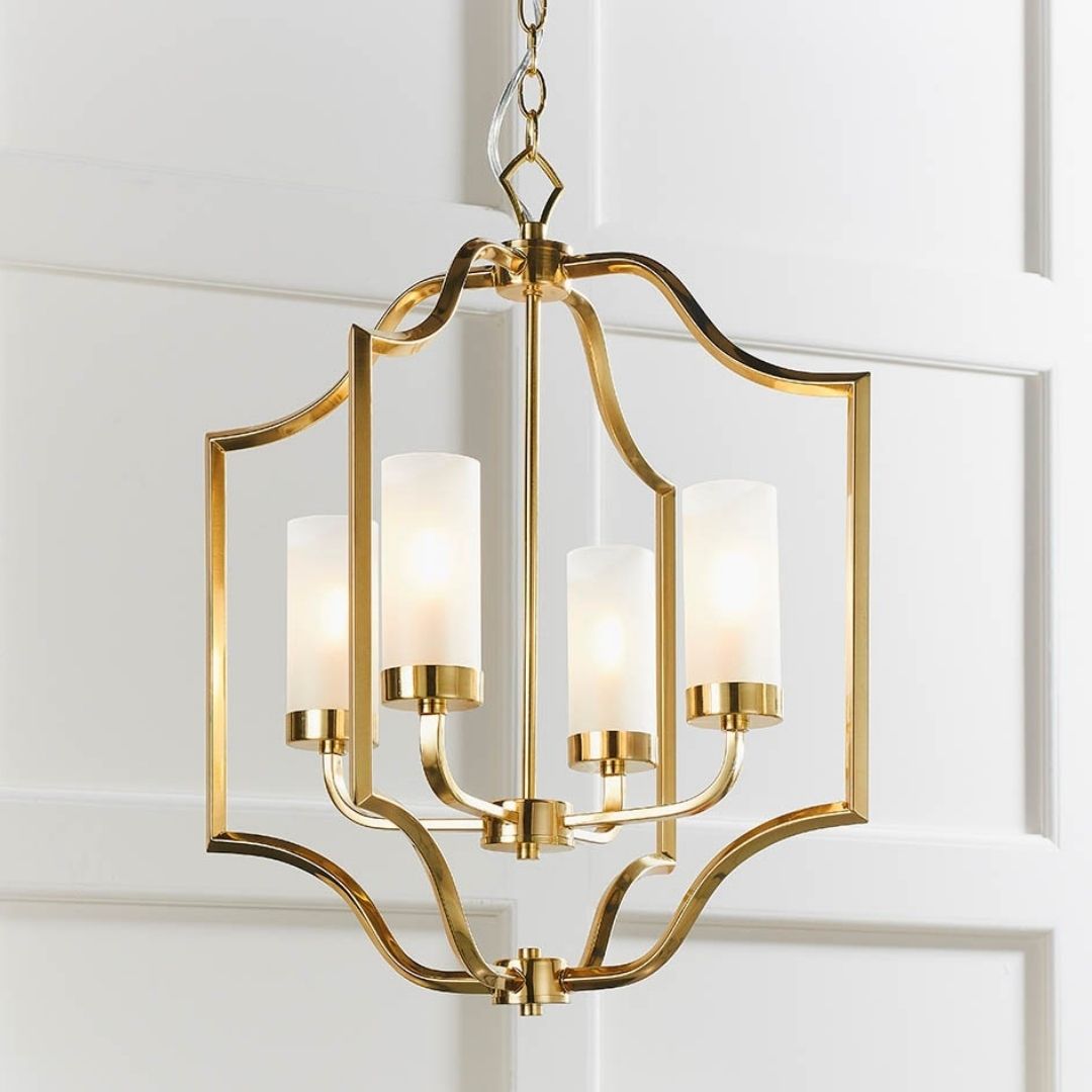 Edrea 4-Light Satin Brass Pendant Ceiling Light