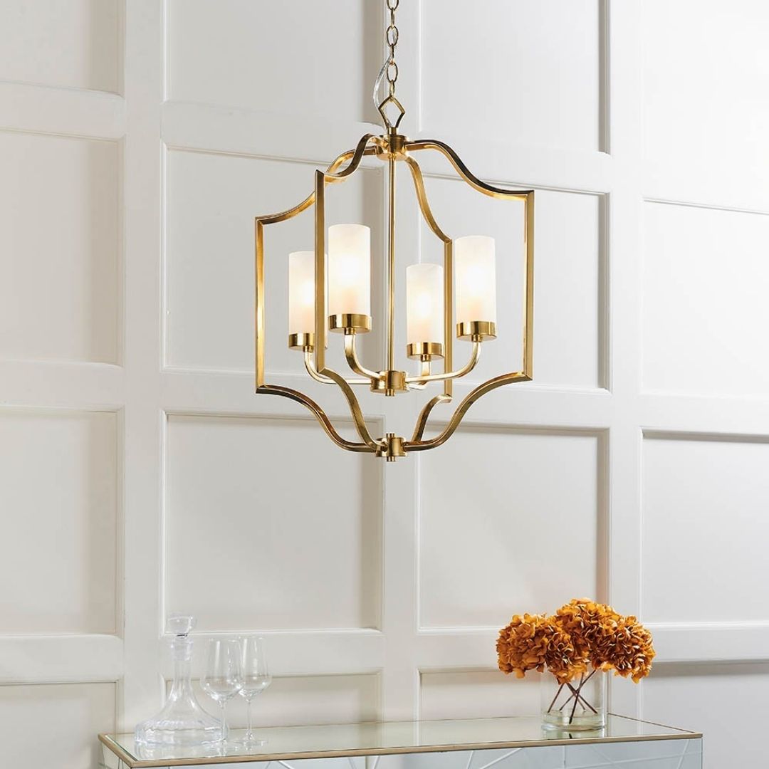 Edrea 4-Light Satin Brass Pendant Ceiling Light