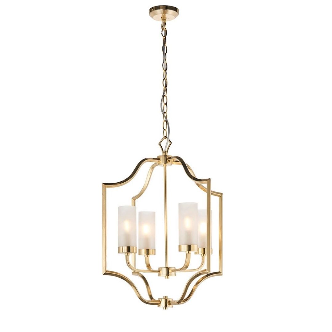 Edrea 4-Light Satin Brass Pendant Ceiling Light