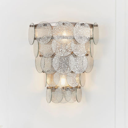 Kimana 2 Light Antique Silver Wall Light