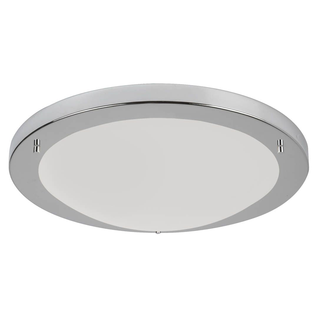 Geneva Silver & Glass LED Flush Ceiling Light