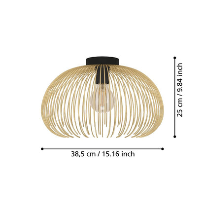 Venezuela Gold Flush Ceiling Light