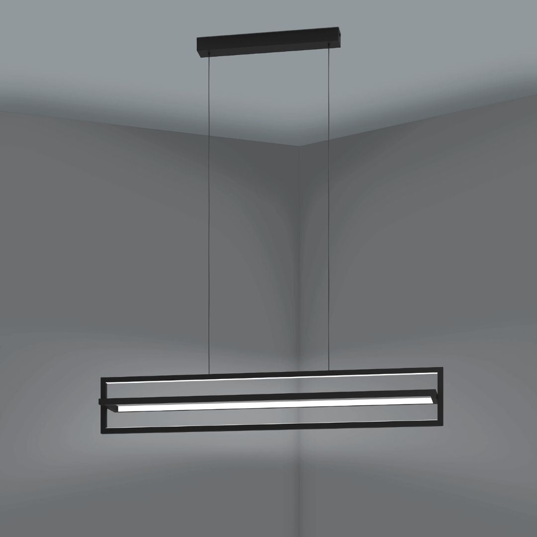 Siberia Black LED Ceiling Pendant Bar