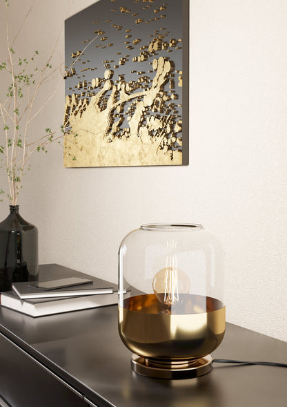 Maryvilla Gold and Clear Glass Table Lamp