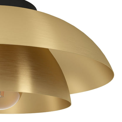 Cenciara Gold Flush Ceiling Light