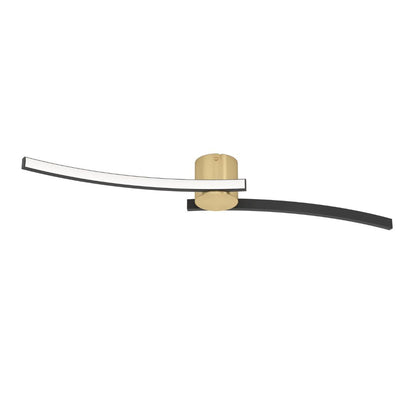 Aieta LED Black & Gold Flush Ceiling Light