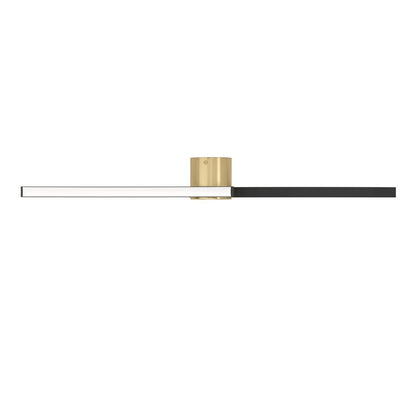 Aieta LED Black & Gold Flush Ceiling Light