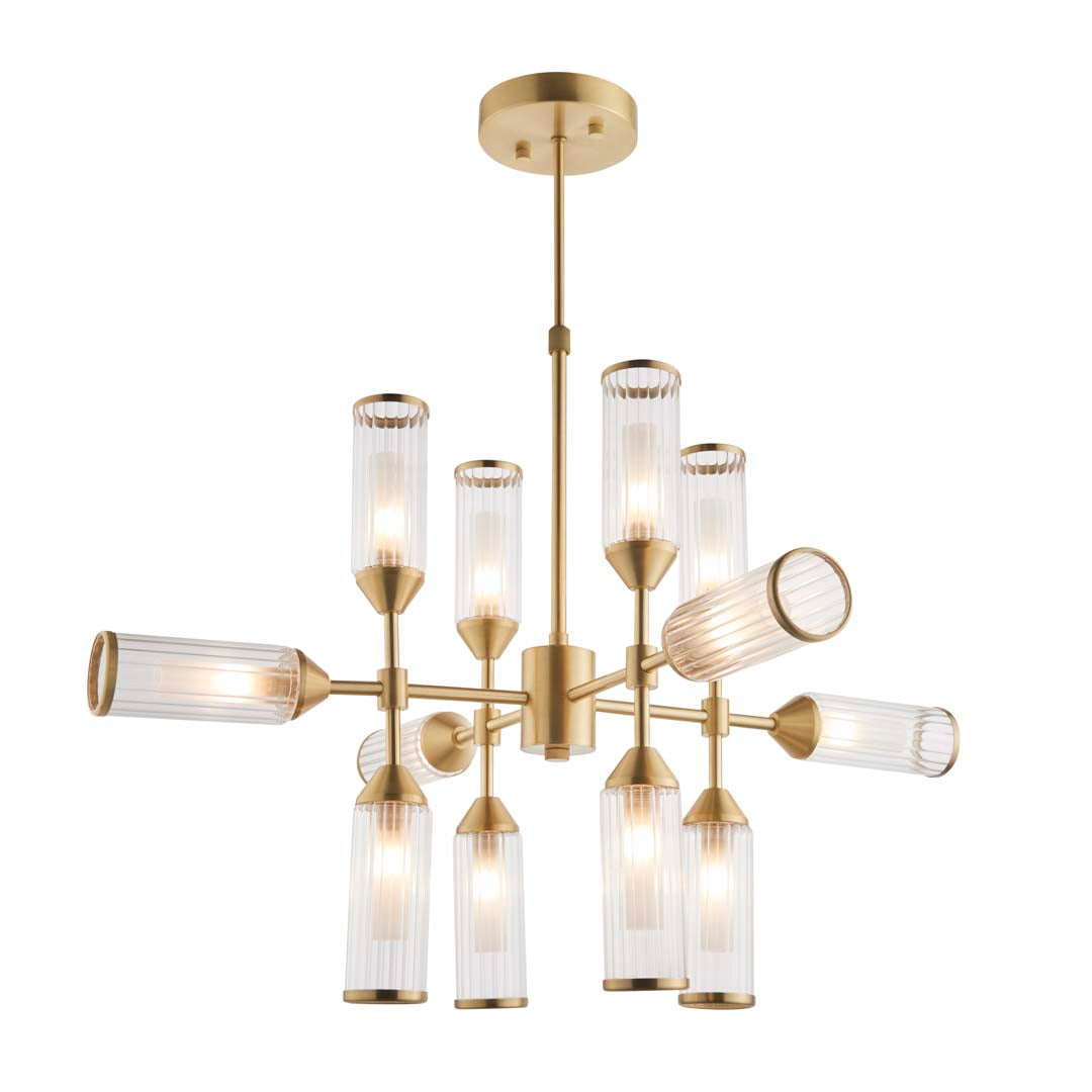 Botero 12 Light Satin Brass Ceiling Light