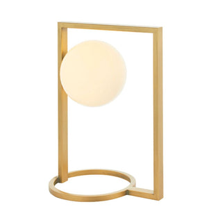 Leyre Brushed Gold and Opal Table Lamp